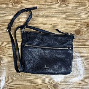 Kate Spade New York Crossbody Bag Jackson Street Gabriele Black Leather Handbag